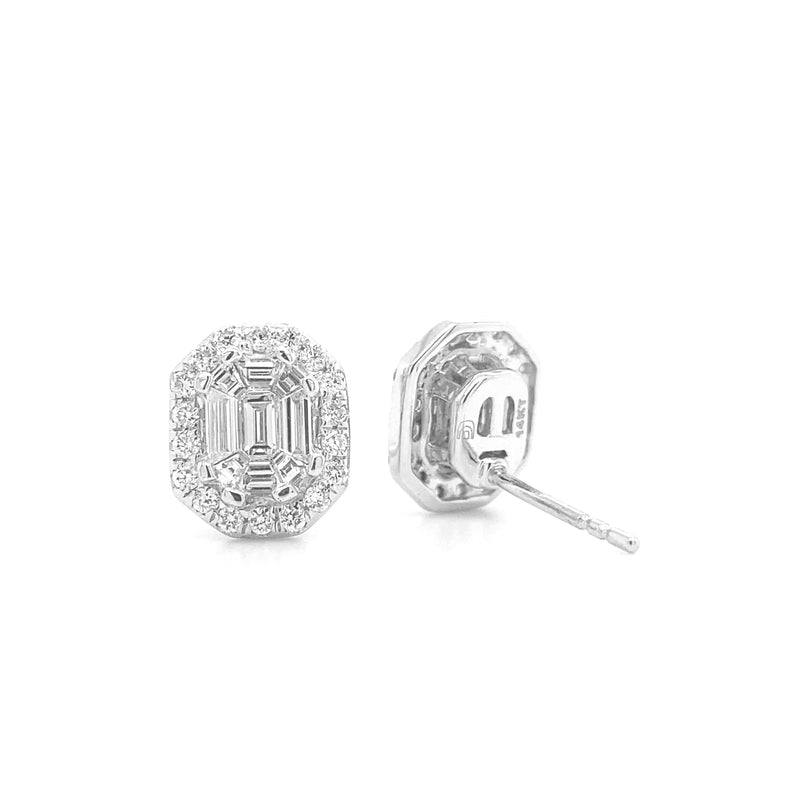 Ascher Diamond Stud Earrings E002