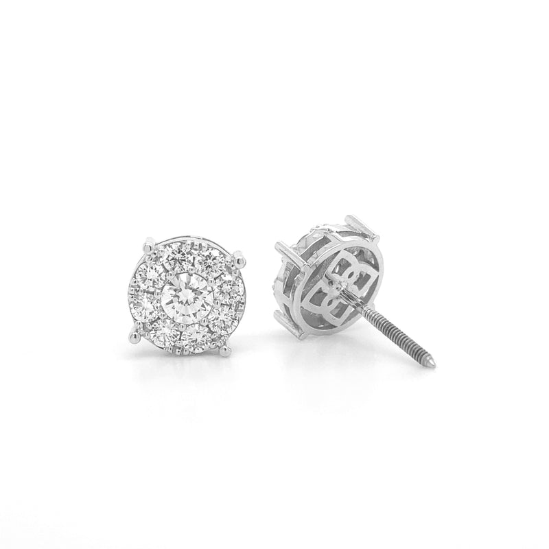 Round Four Prong Diamond Studs E006N