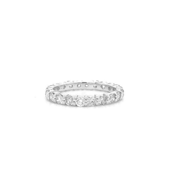 Platinum Eternity Ring Round Cut Diamond R054N