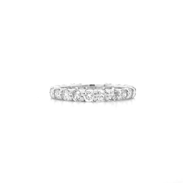 Platinum Eternity Ring Round Cut Diamond R054N