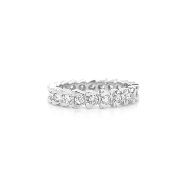 Triangle Eternity Band White Gold R061
