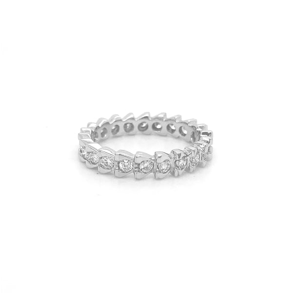 Triangle Eternity Band White Gold R061