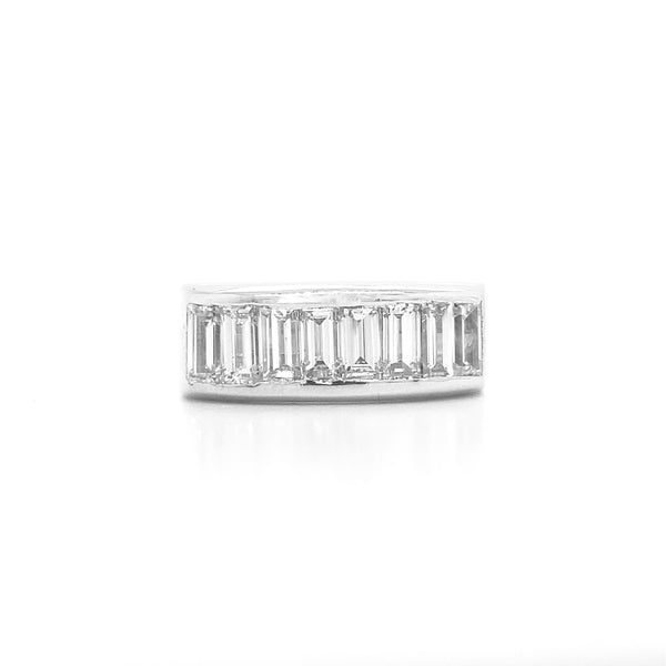Diamond Baguette Ring White Gold R069