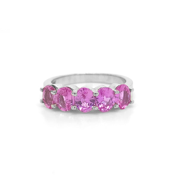 Pink Sapphire Ring Band R083N
