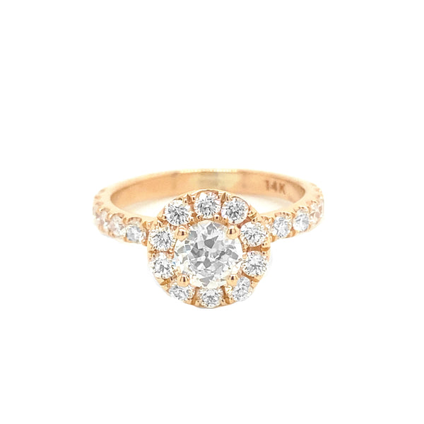 Diamond Halo Engagement Ring R075